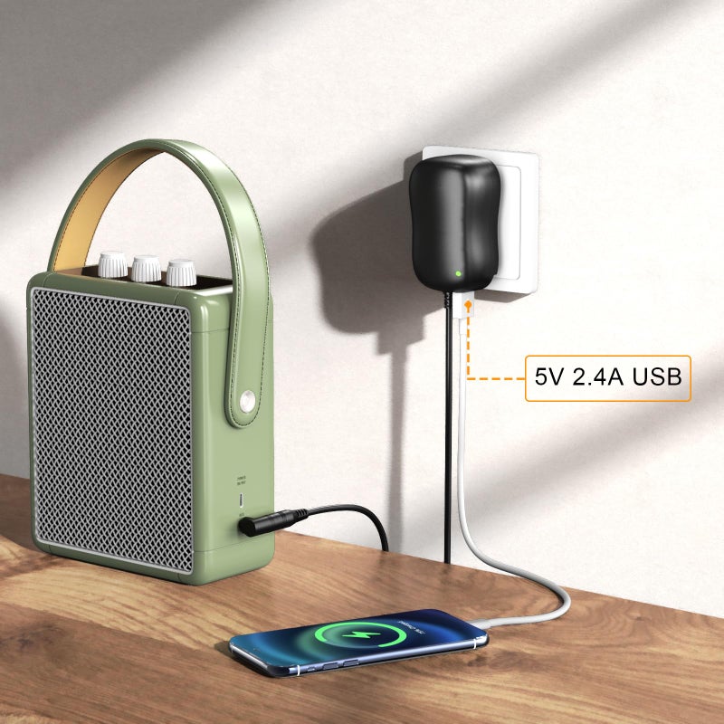 Powseed محول طاقة عالمي Powseed 45W مع منفذ USB 5V 2A 5V 6V 7.5V 9V 12V 13.5V 15V 3A 2A 1A وكابل طاقة DC مع 8 رؤوس Micro USB 5.5x2.1mm 5.5x2.5mm لمكبر الصوت وكاميرا الويب وأضواء شريط LED - Image 2
